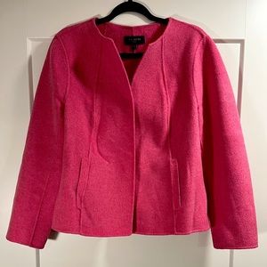 Talbots 100% Wool Classic Pink Open Front Blazer with Pockets Woman Sz XLP